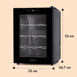 Barolo 12 Uno Weinkühlschrank 37 Ltr 12 Flaschen 11-18°C SingleZone -Küchengeräte 10041205 yy 0008 dimensions