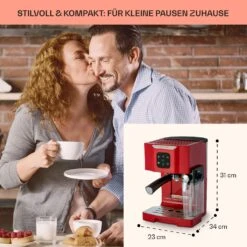 BellaVita Kaffeemaschine 3-in-1 1450 W 20 Bar Milchschäumer 11 BellaVita Kaffeemaschine 3-in-1 1450 W 20 Bar Milchschäumer -Küchengeräte 10041240 de 0005 usp