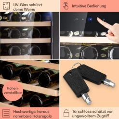 Barossa 38 Uno Weinkühlschrank 1 Zone 94 Ltr 38 Fl Touch-Display -Küchengeräte 10041306 de 0005 usp