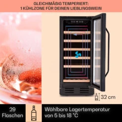 Vinovilla 29 Built-In Weinkühlschrank 81 L / 29 Fl. 1 Zone Glastür Edelstahl -Küchengeräte 10041309 de 0003 logo