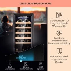 Vinovilla 29 Built-In Weinkühlschrank 81 L / 29 Fl. 1 Zone Glastür Edelstahl -Küchengeräte 10041309 de 0004 logo