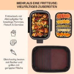 Combo Air Grill-Heißluftfritteuse 5 Programme 1500 Watt 4,5 L Grillkorb 2,5 L Frittierkorb 10 Combo Air Grill-Heißluftfritteuse 5 Programme 1500 Watt 4,5 L Grillkorb 2,5 L Frittierkorb -Küchengeräte 10041330 de 0004 usp