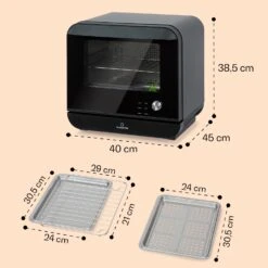 Vita Pro Heißluftfritteuse Dampfgaren 2450 W 18 Ltr 800 Ml Wassertank -Küchengeräte 10041333 de 0007 usp