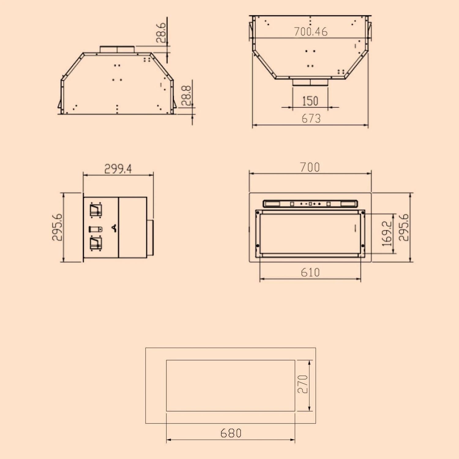 Camila Dunstabzugshaube Einbau 70 Cm 397 M³/h LED Touch Edelstahl 8 Camila Dunstabzugshaube Einbau 70 Cm 397 M³/h LED Touch Edelstahl – Bild 8
