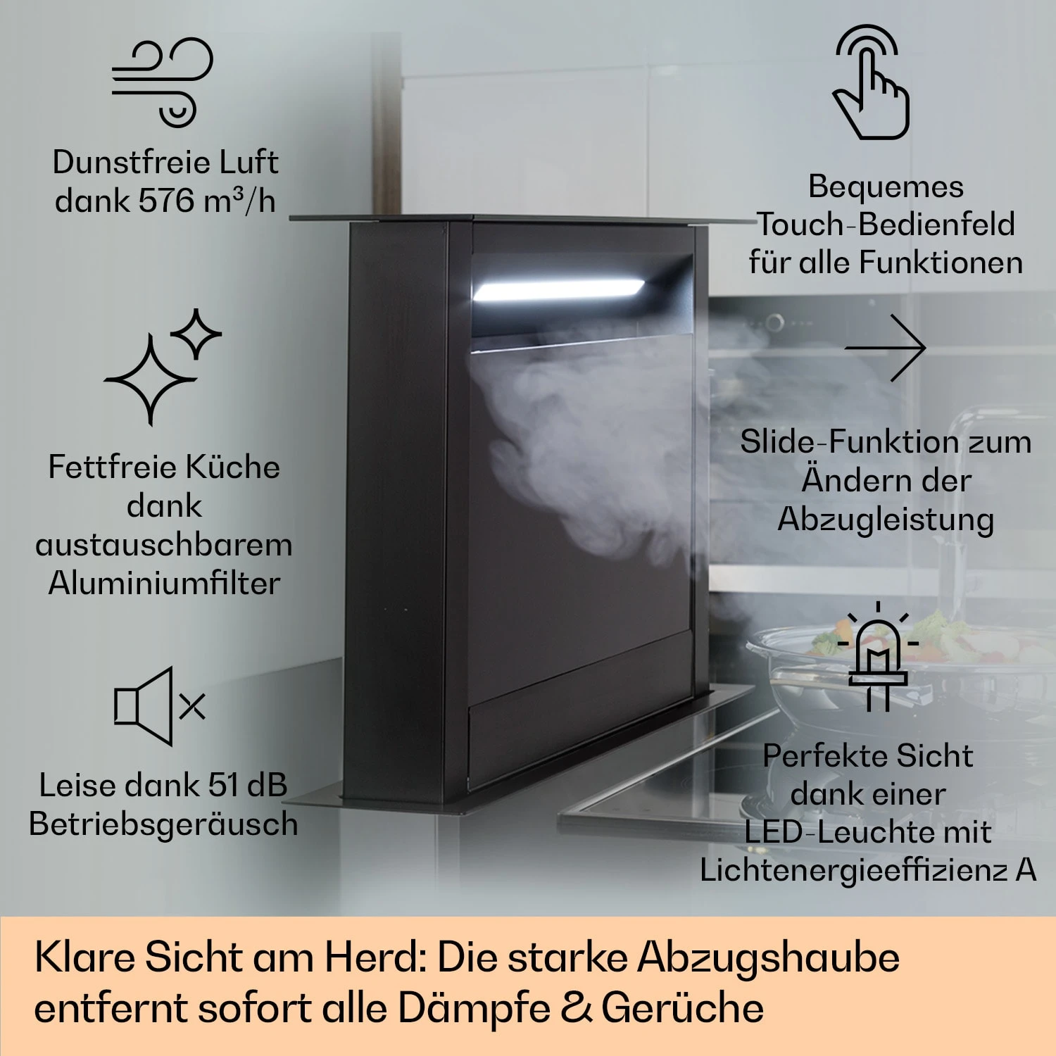 Royal Flush Eco Dunstabzugshaube 60 Cm 576 M³/h A+ 2 Royal Flush Eco Dunstabzugshaube 60 Cm 576 M³/h A+ – Bild 2