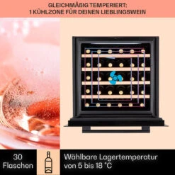 Vinsider 30 Built-In Uno Einbau-Weinkühlschrank 30 Flaschen 77 Ltr Edelstahl -Küchengeräte 10041357 de 0003 usp