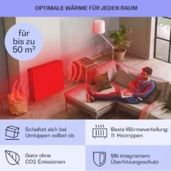 Sanford Smart Ölradiator 2500 W Leistung Wochentimer LED-Display Touch-Panel Klarstein-App -Küchengeräte 10041358 de 0005 usp