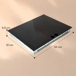 Magnichef 4 Flex Einbaukochfeld Induktion 4 Zonen / Flexzone 7000W Glaskeramik -Küchengeräte 10041381 yy 0011 dimensions