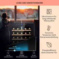 Barossa 32 Uno Weinkühlschrank 1 Zone 95 Liter / 36 Flaschen Touch-Display -Küchengeräte 10041395 de 0004 usp