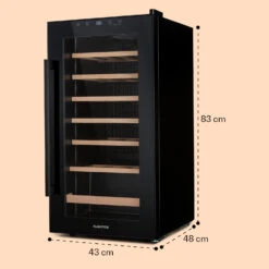 Barossa 29 Uno Weinkühlschrank 1 Zone 88 Ltr / 28 Fl Touch-Display -Küchengeräte 10041397 yy 0008 dimensions