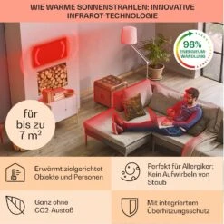 Wonderwall Santorini Smart Infrarot-Heizung 120x60cm 1000W Wochentimer IP24 -Küchengeräte 10041819 de 0004 usp