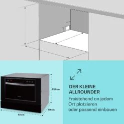 Havasia UV 8 Neo Tischgeschirrspüler UV-Licht Freistehend / Einbau 1380W -Küchengeräte 10041830 de 0005 usp