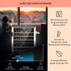 Vinovilla 50 Duo Zweizonen-Weinkühlschrank 53l 17 Fl. 3-Farben Glastür -Küchengeräte 10041900 de 0004 usp