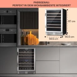 Vinovilla 50 Duo Zweizonen-Weinkühlschrank 53l 17 Fl. 3-Farben Glastür -Küchengeräte 10041900 de 0006 usp