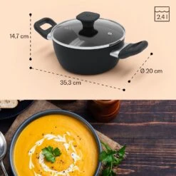 Noto Endurance Kochtopf Ø20cm Geschmiedetes Aluminium Deckel Induktion PTFE-Antihaftbeschichtung 17 Noto Endurance Kochtopf Ø20cm Geschmiedetes Aluminium Deckel Induktion PTFE-Antihaftbeschichtung -Küchengeräte 10045006 yy 0009 dimensions