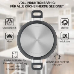Noto Endurance Kochtopf Ø28cm Geschmiedetes Aluminium Deckel Induktion PTFE-Antihaftbeschichtung 12 Noto Endurance Kochtopf Ø28cm Geschmiedetes Aluminium Deckel Induktion PTFE-Antihaftbeschichtung -Küchengeräte 10045008 de 0004 usp