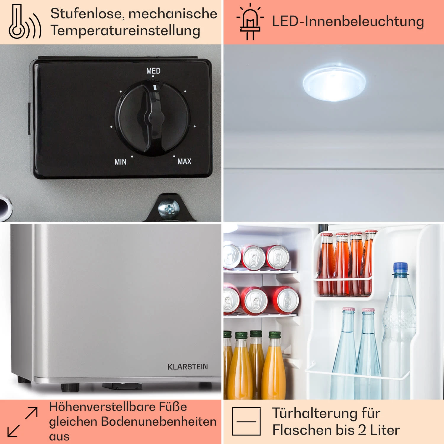 Happy Hour 38 Mini-Kühlschrank Minibar Getränkekühlschrank 38 L 26 DB 5 Happy Hour 38 Mini-Kühlschrank Minibar Getränkekühlschrank 38 L 26 DB – Bild 5