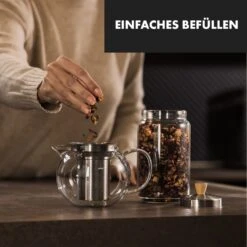 Sencha Teekanne 0,65 L Edelstahl-Siebeinsatz Borosilikatglas Deckel -Küchengeräte 10045058 de 0003 logo