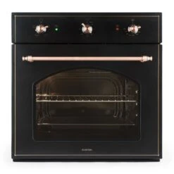 Vilhelmine Und Lumio Primo Set Backofen Dunstabzugshaube Schwarz -Küchengeräte 60001856 yy 0004 front Klarstein Vilhelmine Backofen Einbau 55l