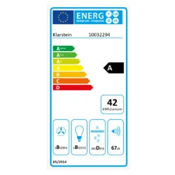 Sabia 90 Dunstabzugshaube | 90cm | 600 M³/h | Energieeffizienzklasse A | Inklusive 2 X Aktivkohlefilter -Küchengeräte 60002219 energy label