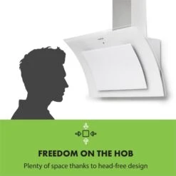 Sabia 90 Dunstabzugshaube | 90cm | 600 M³/h | Energieeffizienzklasse A | Inklusive 2 X Aktivkohlefilter -Küchengeräte 60002219 yy 0007 logo Klarstein Sabia 90 Dunstabzugshaube weiss