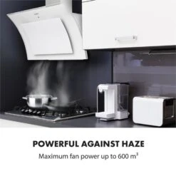 Sabia 90 Dunstabzugshaube | 90cm | 600 M³/h | Energieeffizienzklasse A | Inklusive 2 X Aktivkohlefilter -Küchengeräte 60002219 yy 0008 logo Klarstein Sabia 90 Dunstabzugshaube weiss