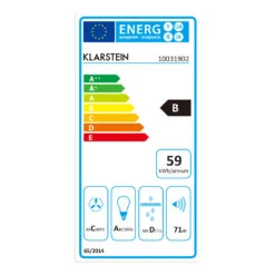 Balzac Dunstabzugshaube Umluftset 60cm 640m³/h Aktivkohlefilter -Küchengeräte 60002283 energy label