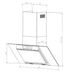 Balzac Dunstabzugshaube Umluftset 60cm 640m³/h Aktivkohlefilter -Küchengeräte 60002283 yy 0009 logo Klarstein Balzac 60 Dunstabzugshaube Edelstahl
