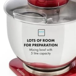 Curve Plus Küchenmaschinen-Set | 5l | 4-in-1 Fleischwolf | Rot -Küchengeräte 60002329 yy 0009 logo Klarstein Curve Plus Kuechenmaschinen Set rot