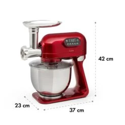 Curve Plus Küchenmaschinen-Set | 5l | 4-in-1 Fleischwolf | Rot -Küchengeräte 60002329 yy 0012 logo Klarstein Curve Plus Kuechenmaschinen Set rot