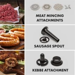 Curve Plus Küchenmaschinen-Set | 5l | 4-in-1 Fleischwolf | Silber -Küchengeräte 60002330 yy 0003 logo Klarstein Curve Plus Kuechenmaschinen Set silber