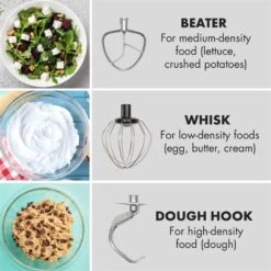 Curve Plus Küchenmaschinen-Set | 5l | 4-in-1 Fleischwolf | Silber -Küchengeräte 60002330 yy 0007 logo Klarstein Curve Plus Kuechenmaschinen Set silber