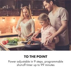 Kalahari Delicatessa Einbau-Ofen-Set Induktion 7000W 68Ltr Schwarz Edelstahl -Küchengeräte 60002585 yy 0007 logo Klarstein Delicatessa 60 Einbaukochfeld schwarz