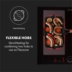 Kalahari Delicatessa Einbau-Ofen-Set Induktion 7000W 68Ltr Schwarz Edelstahl -Küchengeräte 60002585 yy 0008 logo Klarstein Delicatessa 60 Einbaukochfeld schwarz