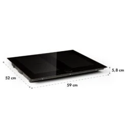 Kalahari Delicatessa Einbau-Ofen-Set Induktion 7000W 68Ltr Schwarz Edelstahl -Küchengeräte 60002585 yy 0012 logo Klarstein Delicatessa 60 Einbaukochfeld schwarz