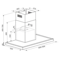 Klarstein Kalahari Limelight Einbau-Set Backofen + Abzugshaube 68Ltr 600 M³/h Schwarz Edelstahl -Küchengeräte 60002587 yy 0012 logo Klarstein Limelight Dunstabzugshaube 60cm silber