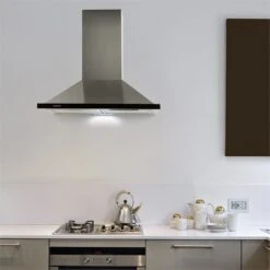 Kalahari Galina Einbau-Set Backofen + Abzugshaube 68Ltr 350 M³/h Schwarz Edelstahl -Küchengeräte 60002588 yy 0007 ambient Klarstein Galina Dunstabzugshaube Acrylglas