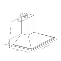 Kalahari Galina Einbau-Set Backofen + Abzugshaube 68Ltr 350 M³/h Schwarz Edelstahl -Küchengeräte 60002588 yy 0012 logo Klarstein Galina Dunstabzugshaube Acrylglas reedit