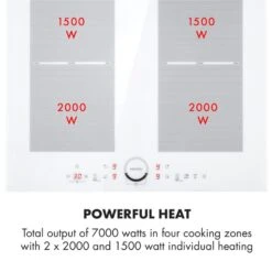 Gusteau Delicatessa Einbau-Ofen-Set Induktion 7000W 64Ltr Weiß Edelstahl 19 Gusteau Delicatessa Einbau-Ofen-Set Induktion 7000W 64Ltr Weiß Edelstahl -Küchengeräte 60002590 yy 0007 logo Klarstein Delicatessa 60 Induktionskochfeld weiss