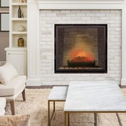 Lausanne Frame Kamingehäuse + Kamini Kamineinsatz MDF Klassisches Design -Küchengeräte 60002702 yy 0007 logo Klarstein Lausanne Frame Gehaeuse Kamini