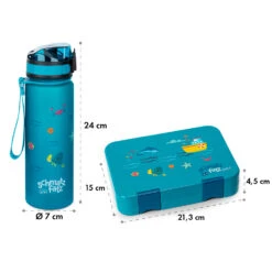 Schmatzfatz Frühstücksset Lunchbox & Trinkflasche Tritan Dicht BPA-frei -Küchengeräte 60002946 yy 0008 dimensions
