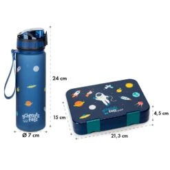 Schmatzfatz Frühstücksset Lunchbox & Trinkflasche Tritan Dicht BPA-frei -Küchengeräte 60002947 yy 0008 dimensions